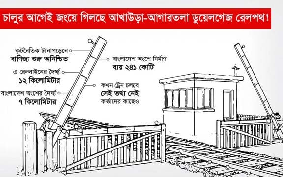 চালুর আগেই জংয়ে গিলছে আখাউড়া-আগরতলা ডুয়েলগেজ রেলপথ!